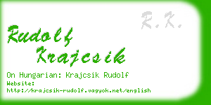 rudolf krajcsik business card